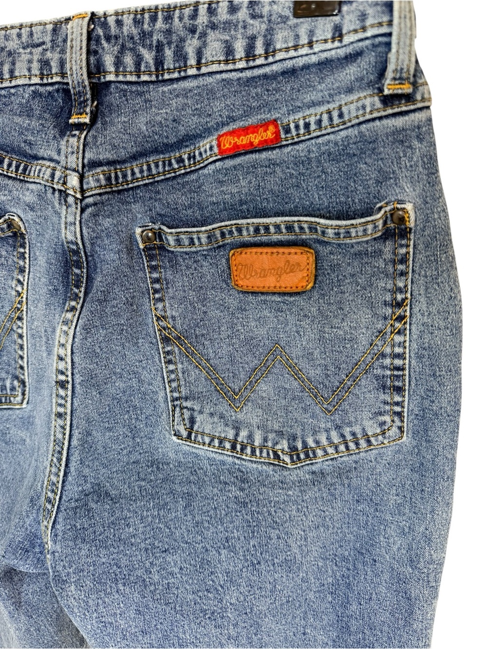 Wrangler Vintage Straight Leg Jeans High Rise Medium Wash Size 5/6 x 30 - Picture 6 of 12